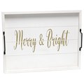 Elegant Designs Elegant Designs Decorative Wood Serving Tray, "Merry & Bright" HG2000-WMB